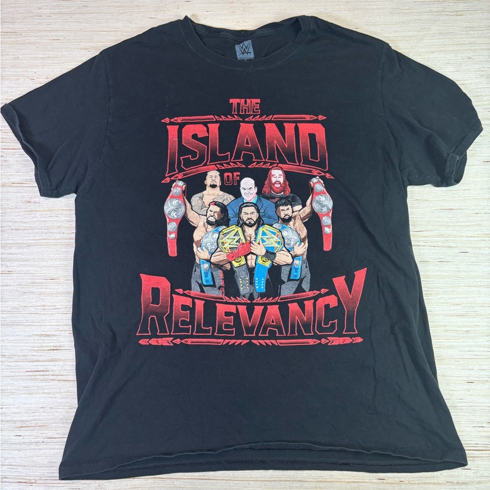 WWE Authentic Black T-Shirt with Red Design